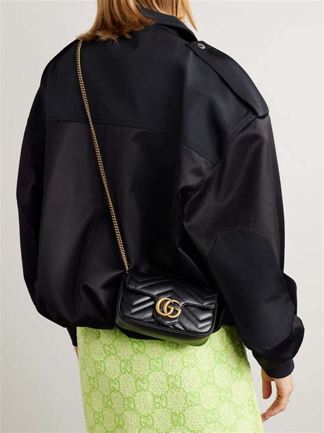 gucci gg marmont super mini quilted leather shoulder bag|gucci marmont bag small size.